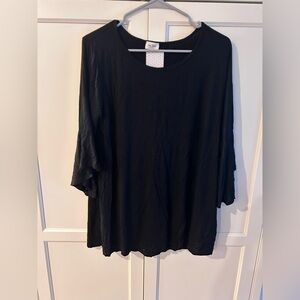 Jenny Boston Black Long Sleeve Women's Top, XL